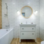 Bathroom with Almond Fixtures