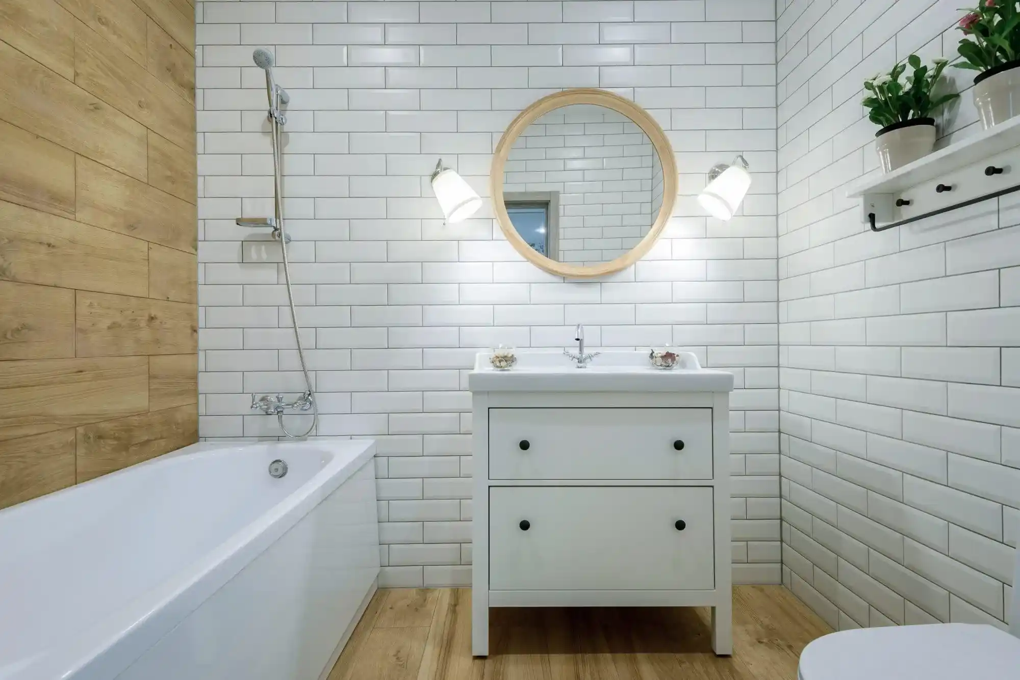 Bathroom with Almond Fixtures