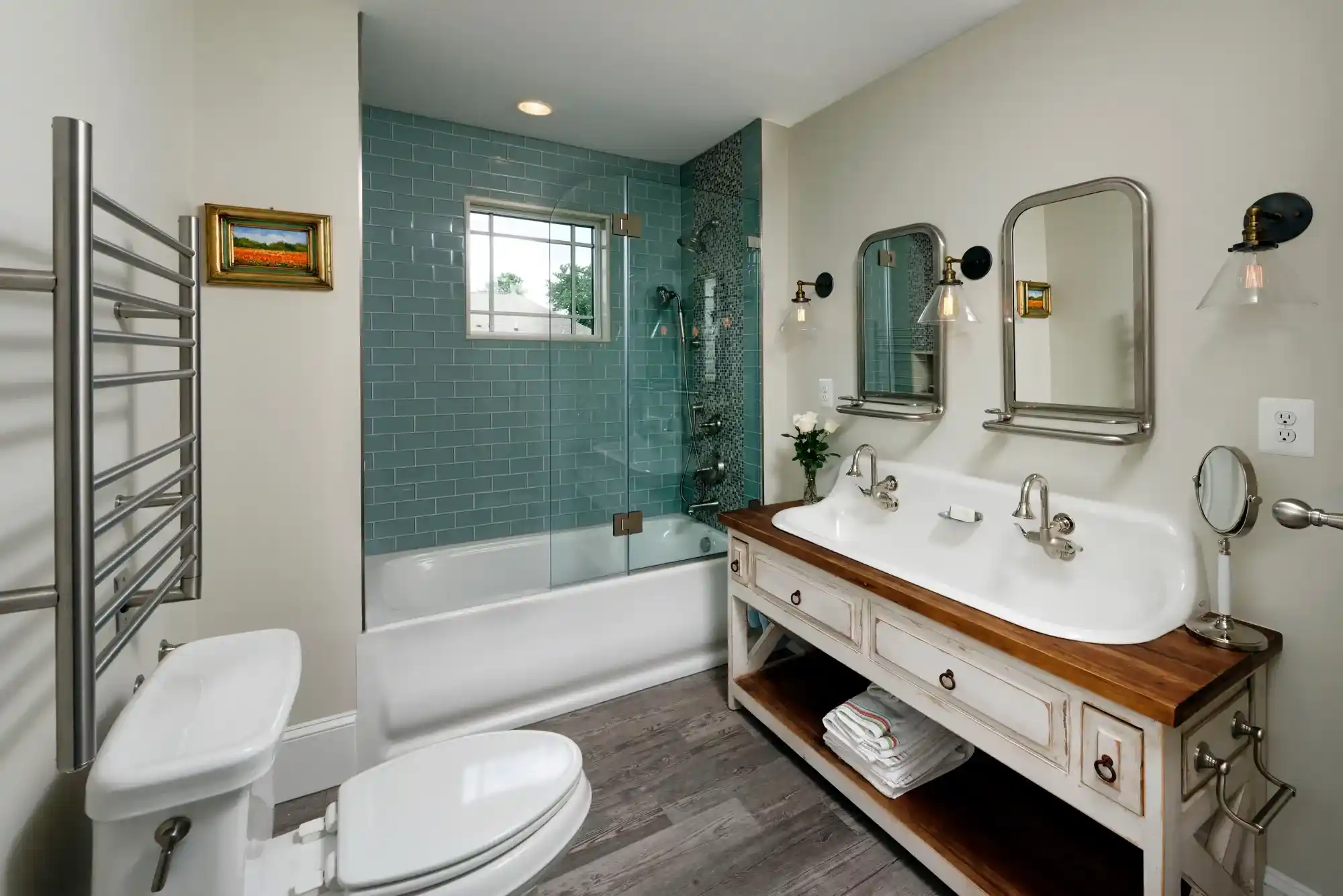 Bathroom with Almond Fixtures